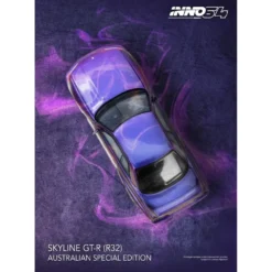 Nissan Skyline GT-R (R32) Australian Special Edition - Lila - Inno Models - 1:64