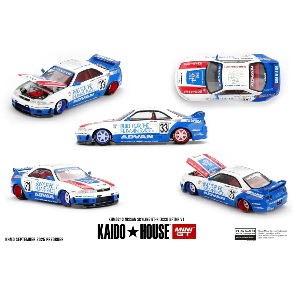 Nissan Skyline GT-R (R33) BFTHR V1 - 213 - Kaido House x Mini GT - 1:64