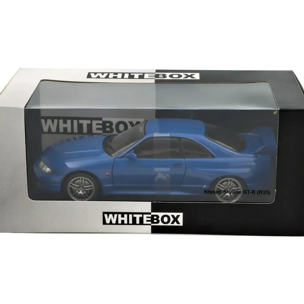 Nissan Skyline GT-R (R33) - 1997 - Blå - WhiteBox - 1:24