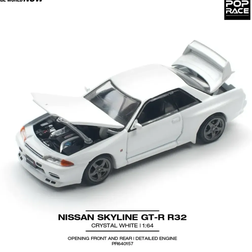 Nissan Skyline GT-R (R32) - Crystal White - 157 - Pop Race