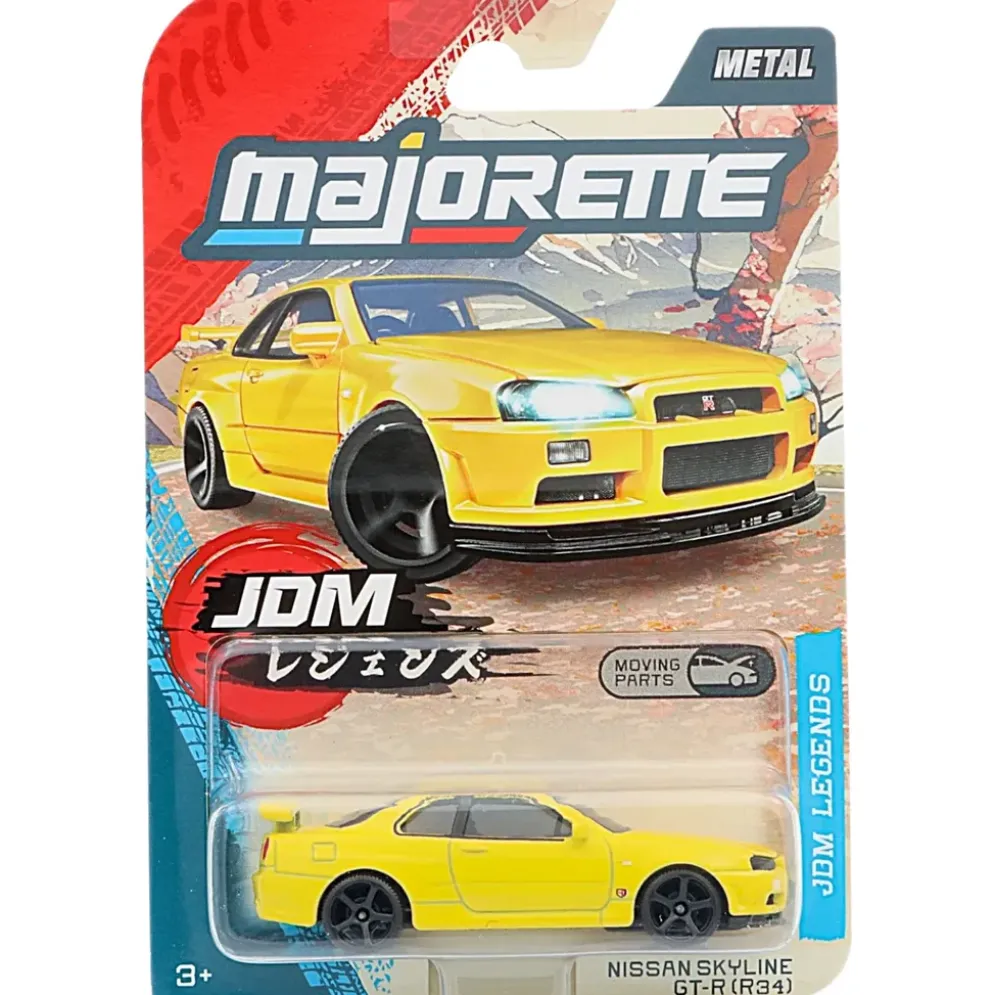 Nissan Skyline GT-R (R34) - Gul - JDM Legends - Majorette - 7 cm