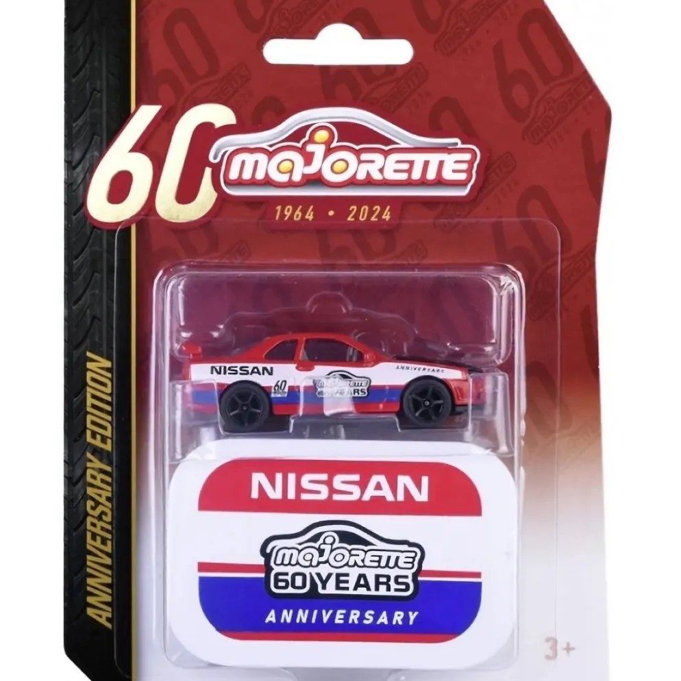 Nissan Skyline GT-R (R34) - Röd - Majorette 60 Years - 8 cm