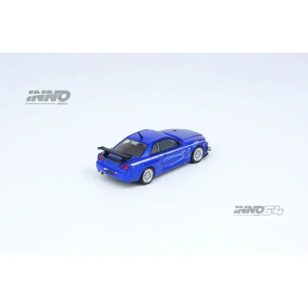 Nissan Skyline GT-R (R34) V-Spec - Blå - Inno64 - 1:64