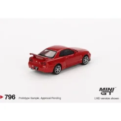 Nissan Skyline GT-R (R34) V-Spec - Röd 781 - Mini GT - 1:64