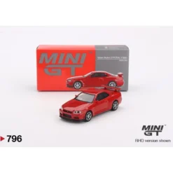 Nissan Skyline GT-R (R34) V-Spec - Röd 781 - Mini GT - 1:64
