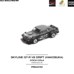 Nissan Skyline GT-R V8 Drift Hakosuka Coca-Cola - Svart - 161 - Pop Race - 1:64