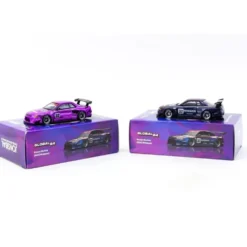 Nissan Skyline (R32) Widebody - Lila - Tarmac Works - 1:64
