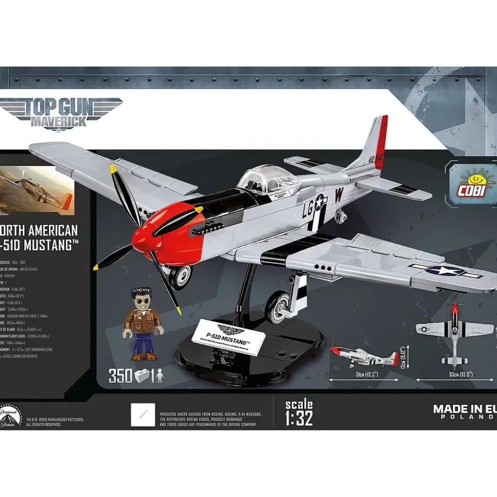 North American P-51D Mustang - Top Gun Maverick - Byggklossar - 5846 - COBI - 1:32