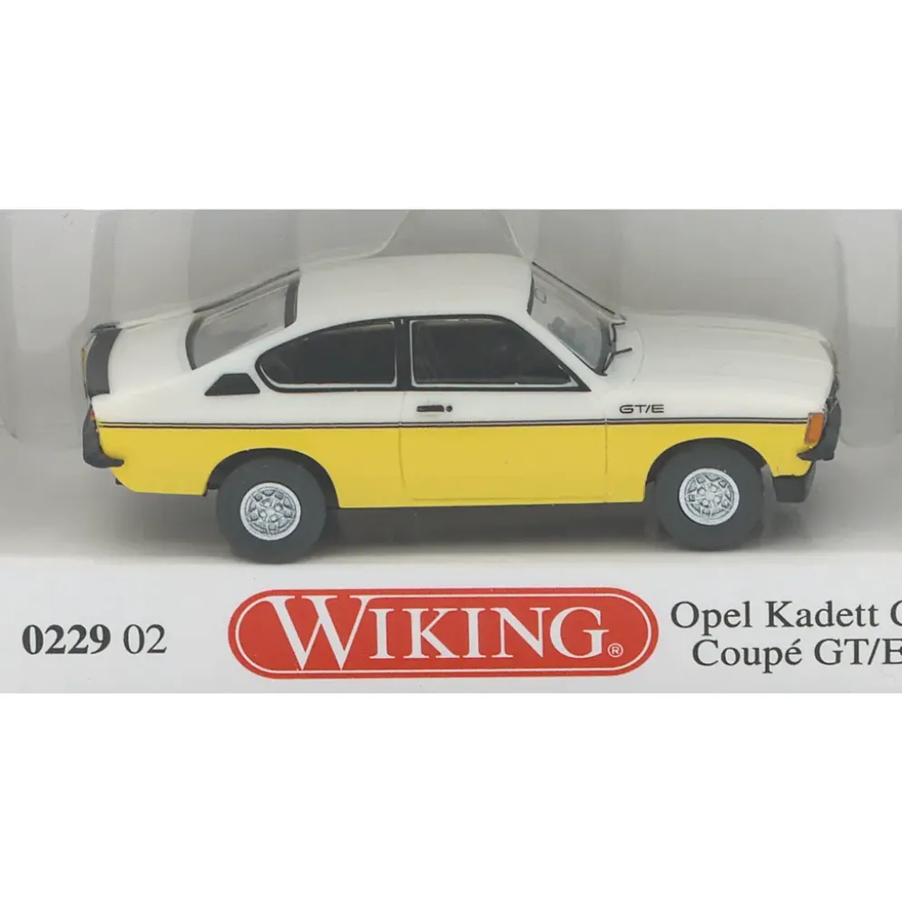 Opel Kadett C Coupé GT/E - Gul / Vit - Wiking - 1:87