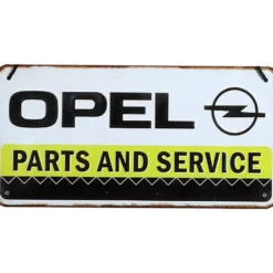 Opel Parts and Service - Plåtskylt - 20 x 10 cm