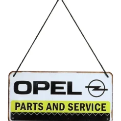 Opel Parts and Service - Plåtskylt - 20 x 10 cm