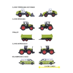 5-pack med lantbruksfordon - Farm - Claas - Majorette
