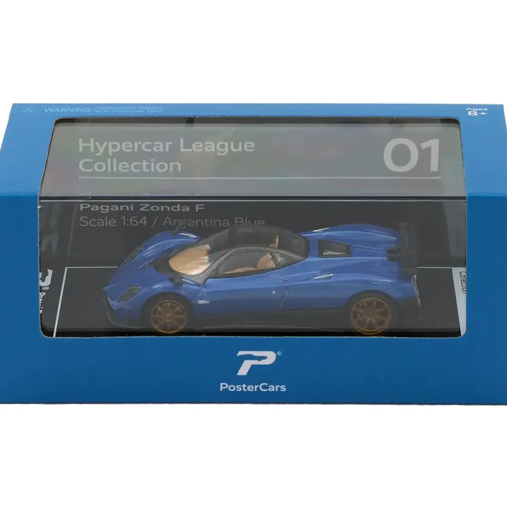 Pagani Zonda F - Blå - PosterCars - 1:64