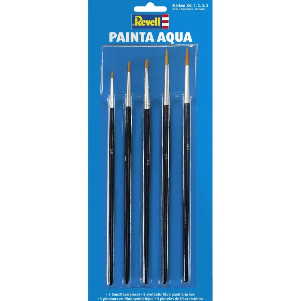 Painta Aqua - 5 penslar för vattenbaserad färg - 39624 - Revell