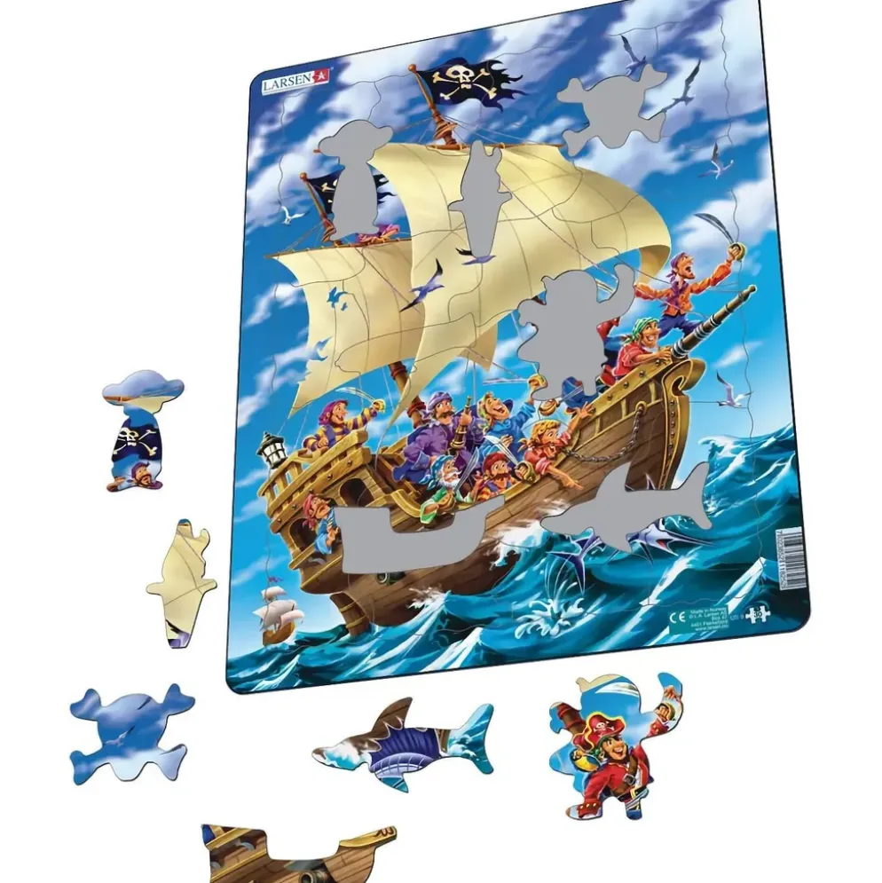 Piratskepp och pirater - Larsenpussel 30 bitar
