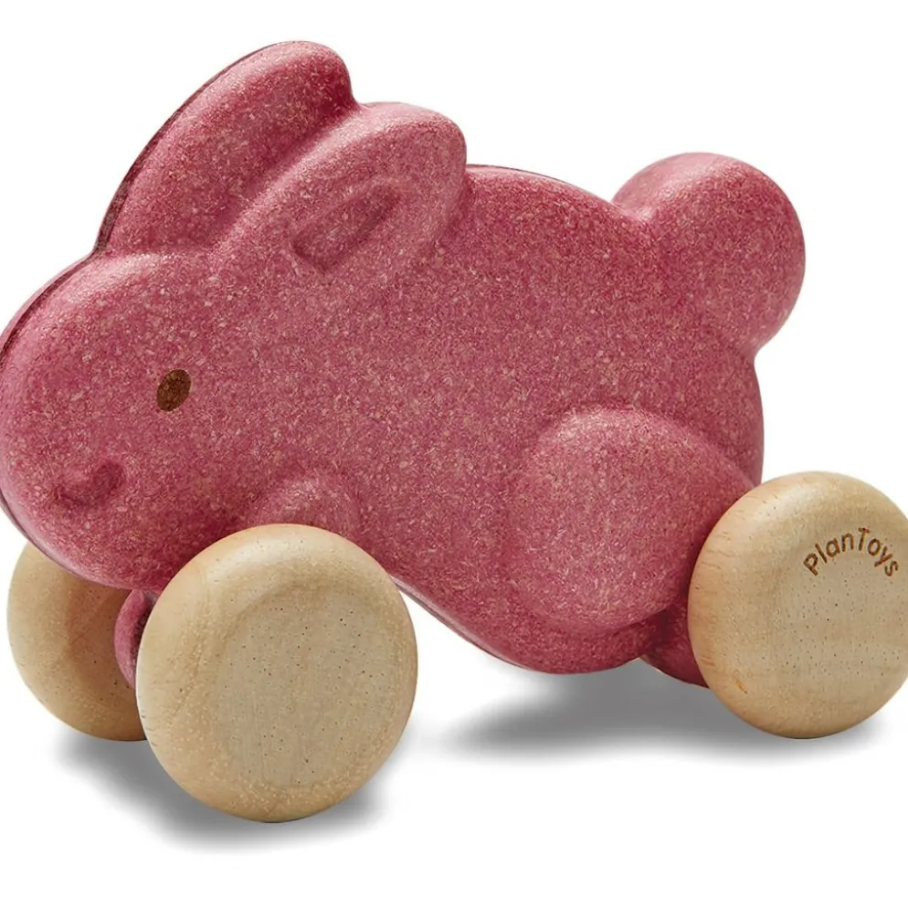 PlanToys Push Along Bunny - rosa