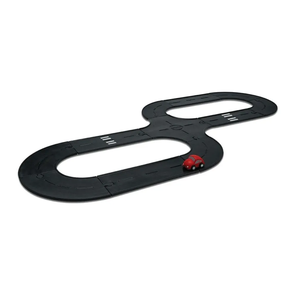 PlanToys väg och tågbana standard set