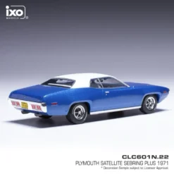 Plymouth Satellite Sebring Plus - 1971 - Blå - Ixo Models - 1:43