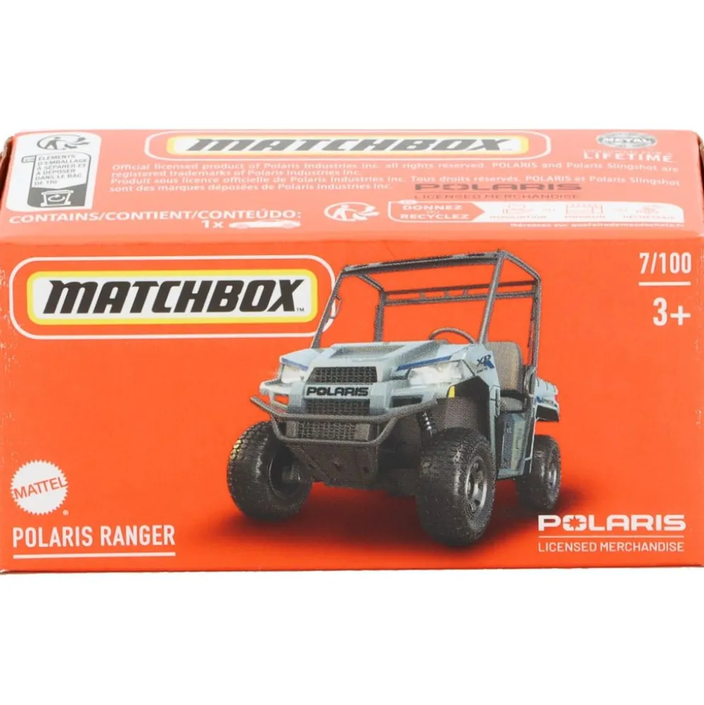 Polaris Ranger - Vit och Svart - Power Grab - Matchbox