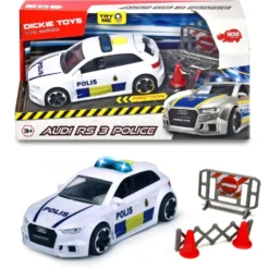 Polisbil - Audi RS 3 - Ljud och ljus - Dickie Toys