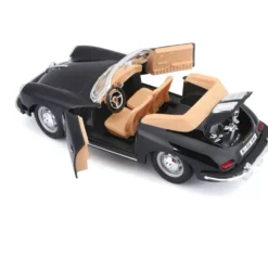 Porsche 356B Cabriolet - 1961 - Svart - Bburago - 1:24