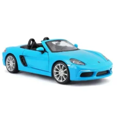 Porsche 718 (982) Boxster Cabriolet - Ljusblå - Bburago - 1:24