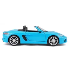 Porsche 718 (982) Boxster Cabriolet - Ljusblå - Bburago - 1:24