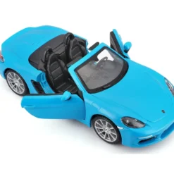Porsche 718 (982) Boxster Cabriolet - Ljusblå - Bburago - 1:24