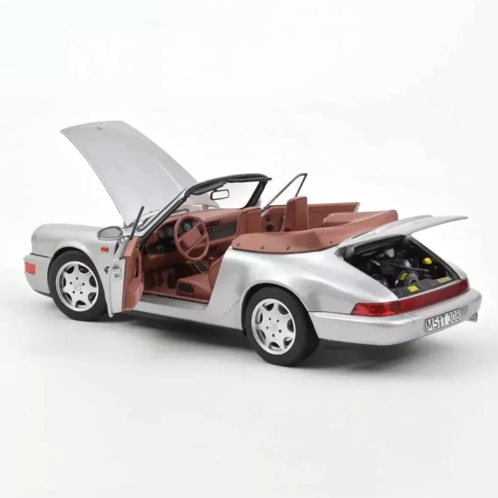 Porsche 911 Carrera 2 Cabriolet - 1990 - Silver - Norev - 1:18