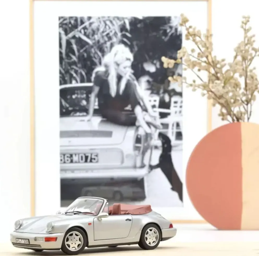 Porsche 911 Carrera 2 Cabriolet - 1990 - Silver - Norev - 1:18