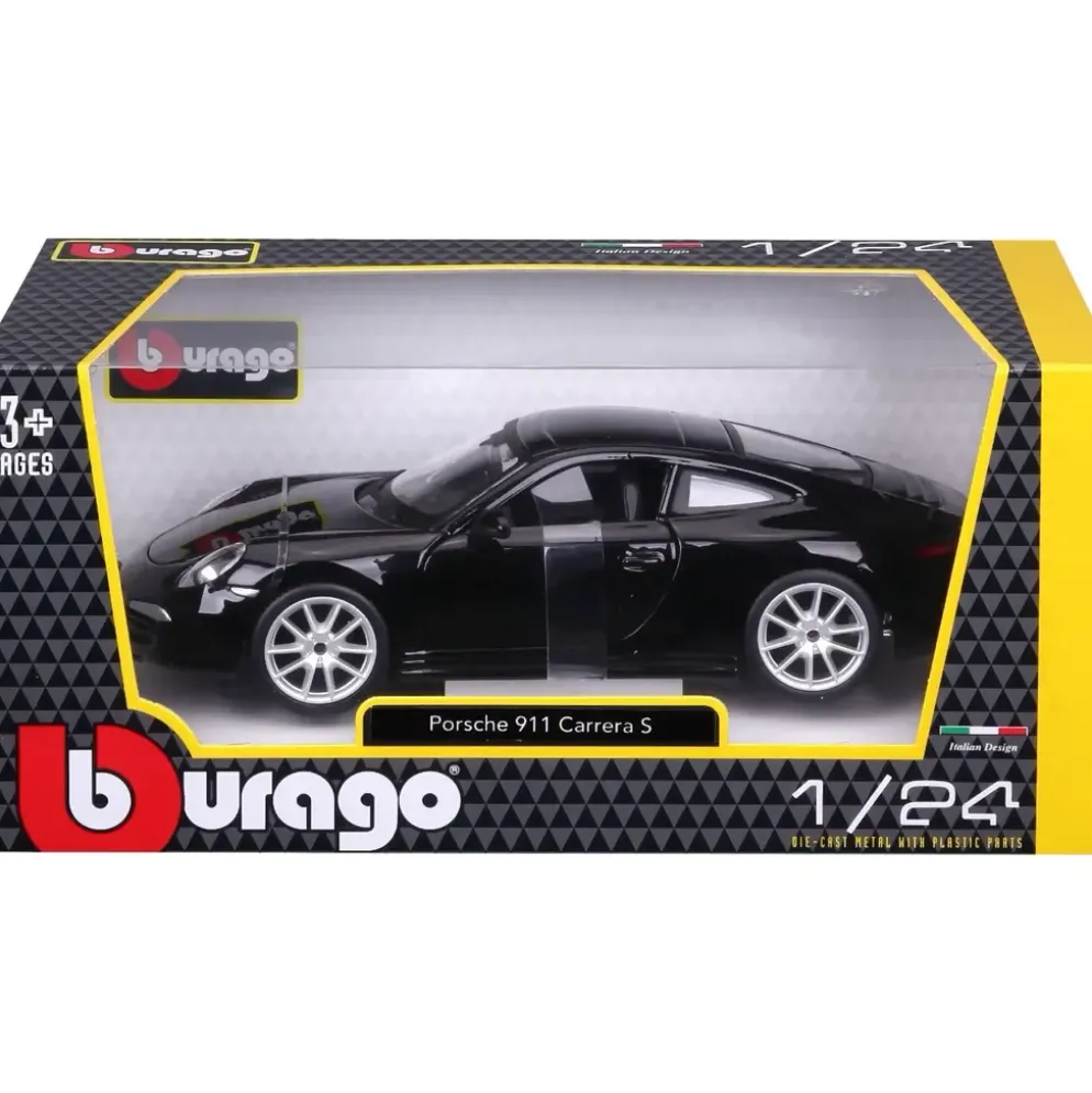 Porsche 911 (991) Carrera S - Svart - Bburago - 1:24