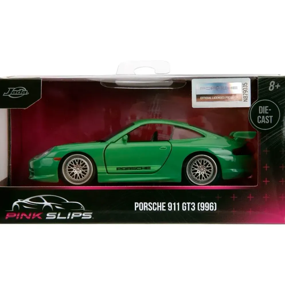 Porsche 911 GT3 (996) - Grön - Pink Slips - Jada - 12 cm