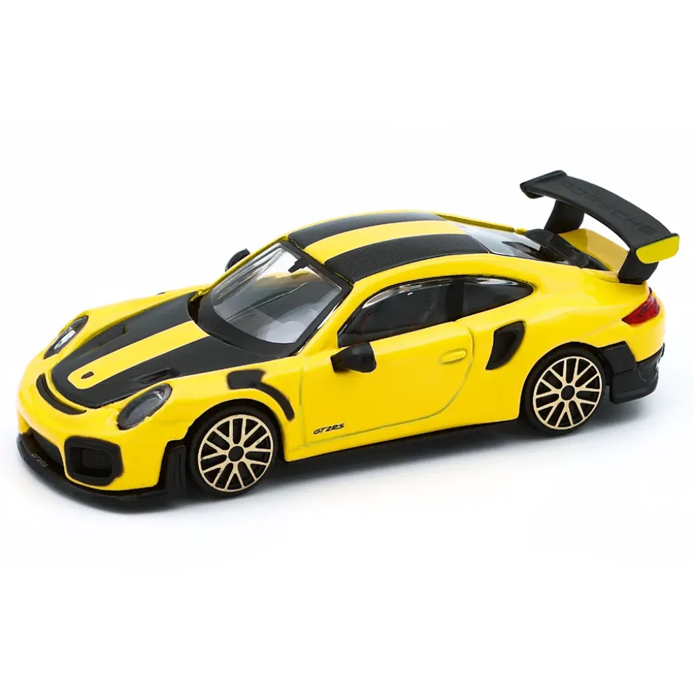 Porsche 911 (997) GT2 RS - Gul / Svart - Bburago - 11 cm
