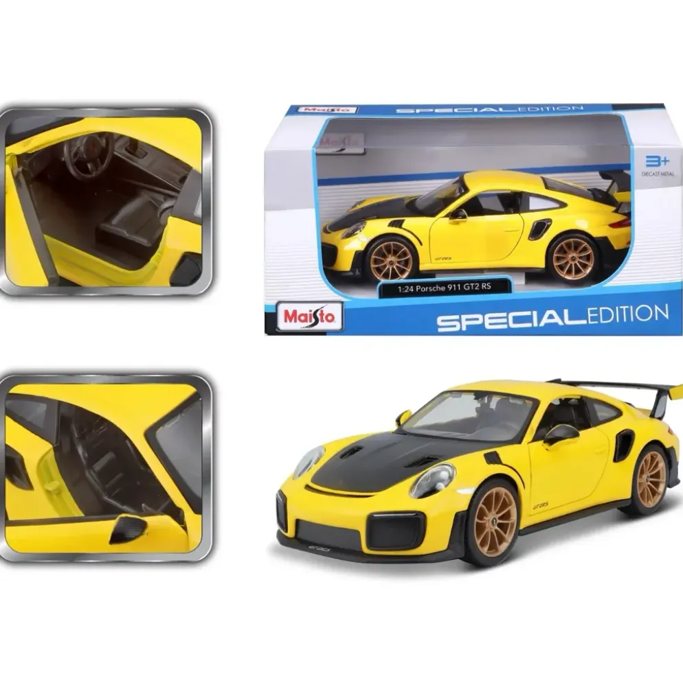 Porsche 911 GT2 RS - Gul / Svart - Maisto - 1:24