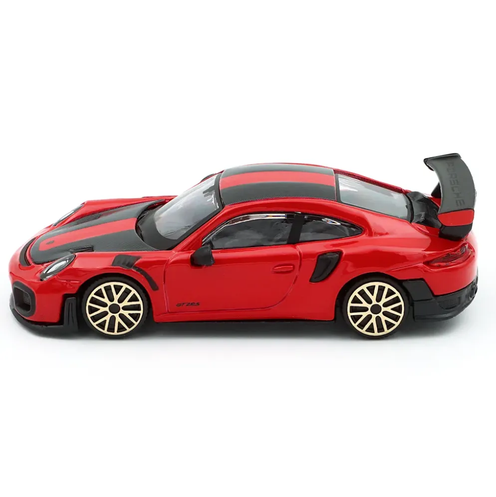 Porsche 911 (997) GT2 RS - Röd / Svart - Bburago - 11 cm