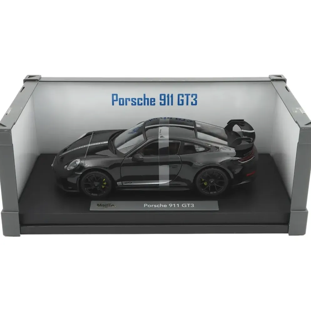 Porsche 911 GT3 - 2022 - Svart m. silverrand - Maisto - 1:18