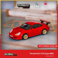 Porsche 911 GT3 (type 996) Diecast SuperCon Special Edition - Röd - Tarmac Works x Ixo Models - 1:64