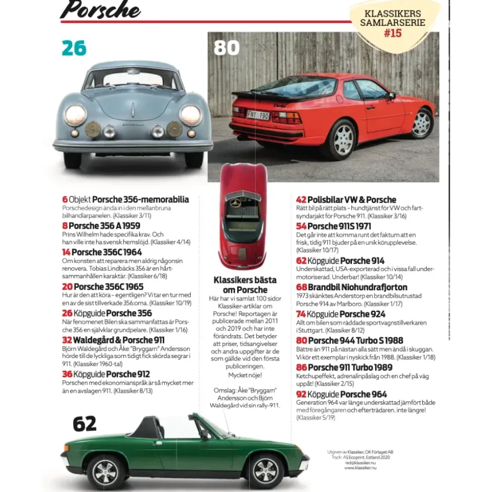 Porsche - Klassikers Samlarserie #15 - Tidning