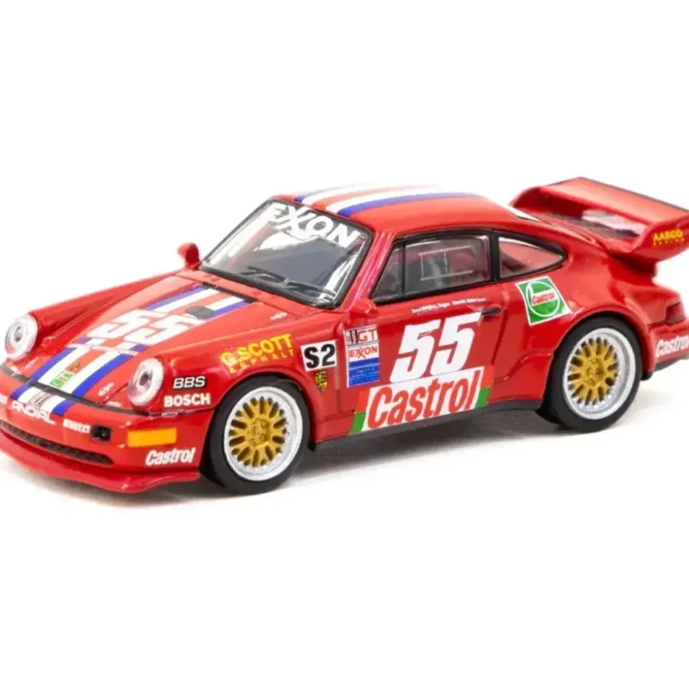 Porsche 911 RSR 3.8 - Röd - Castrol - Tarmac Works x Schuco - 1:64