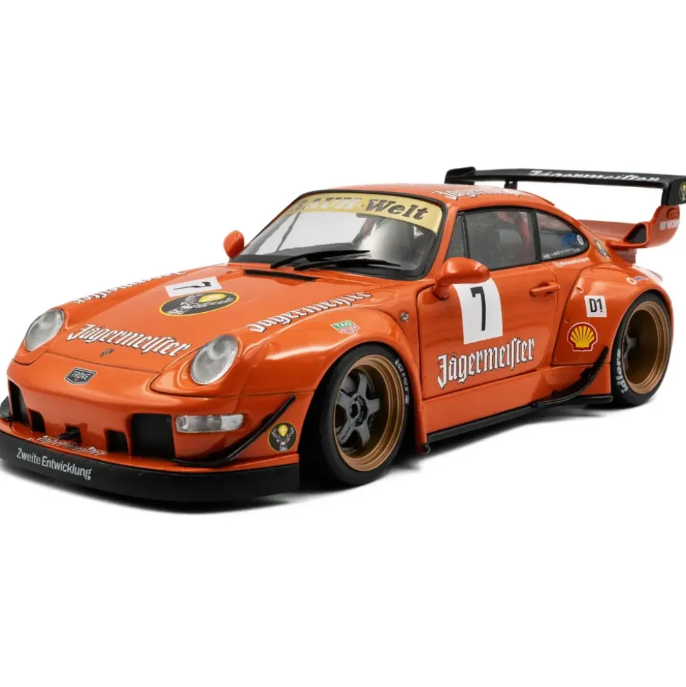 Porsche 911 (993) - RWB bodykit och Jägermeister Livery - Solido - 1:18