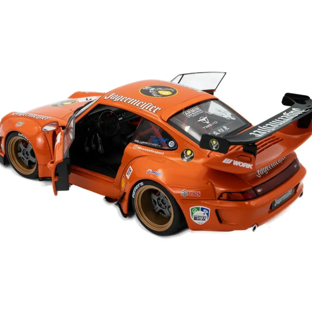 Porsche 911 (993) - RWB bodykit och Jägermeister Livery - Solido - 1:18