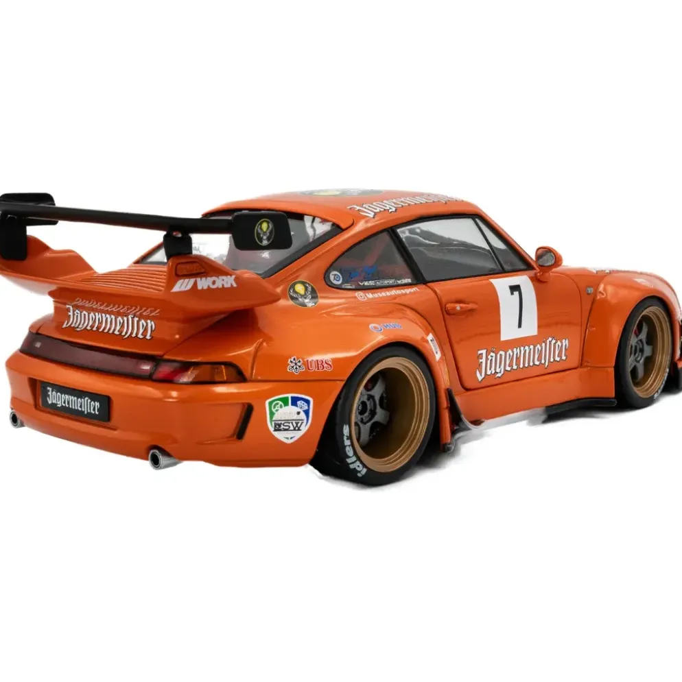 Porsche 911 (993) - RWB bodykit och Jägermeister Livery - Solido - 1:18