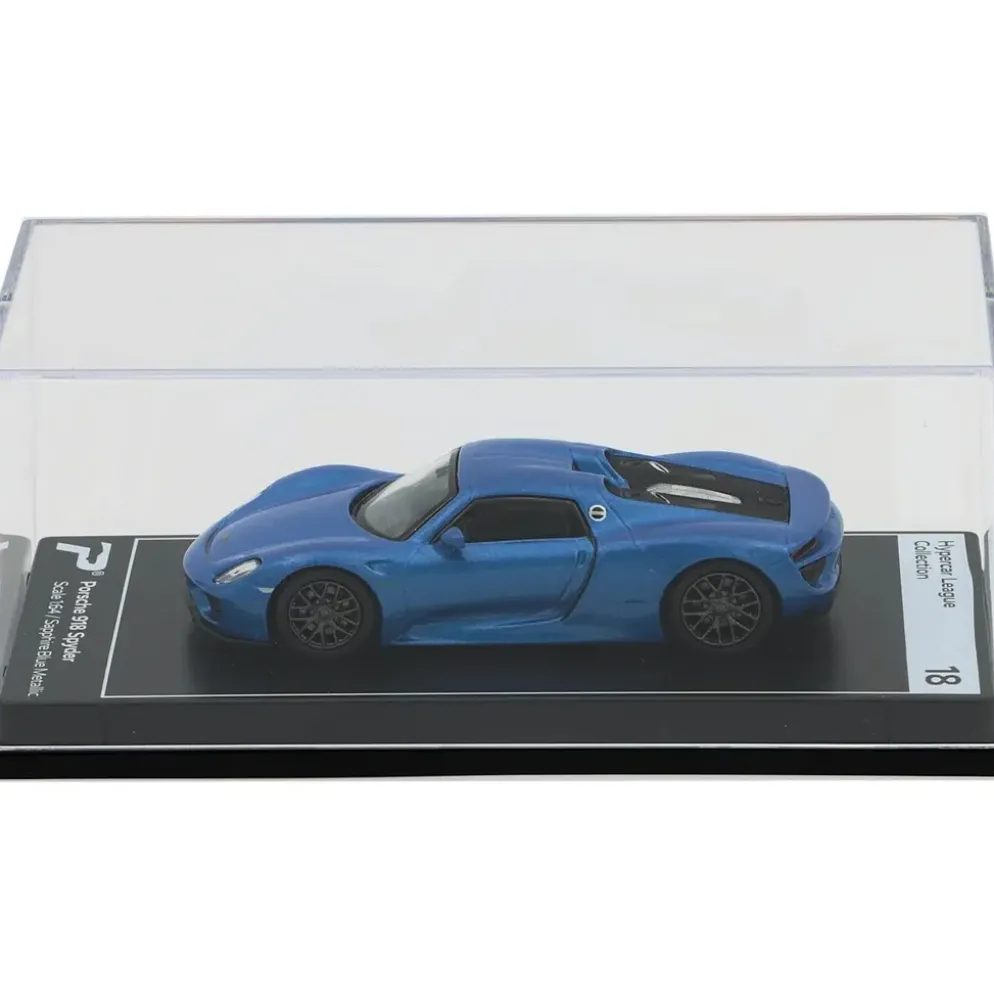 Porsche 918 Spyder - Blå - PosterCars - 1:64