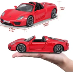 Porsche 918 Spyder - Röd - Bburago - 1:24
