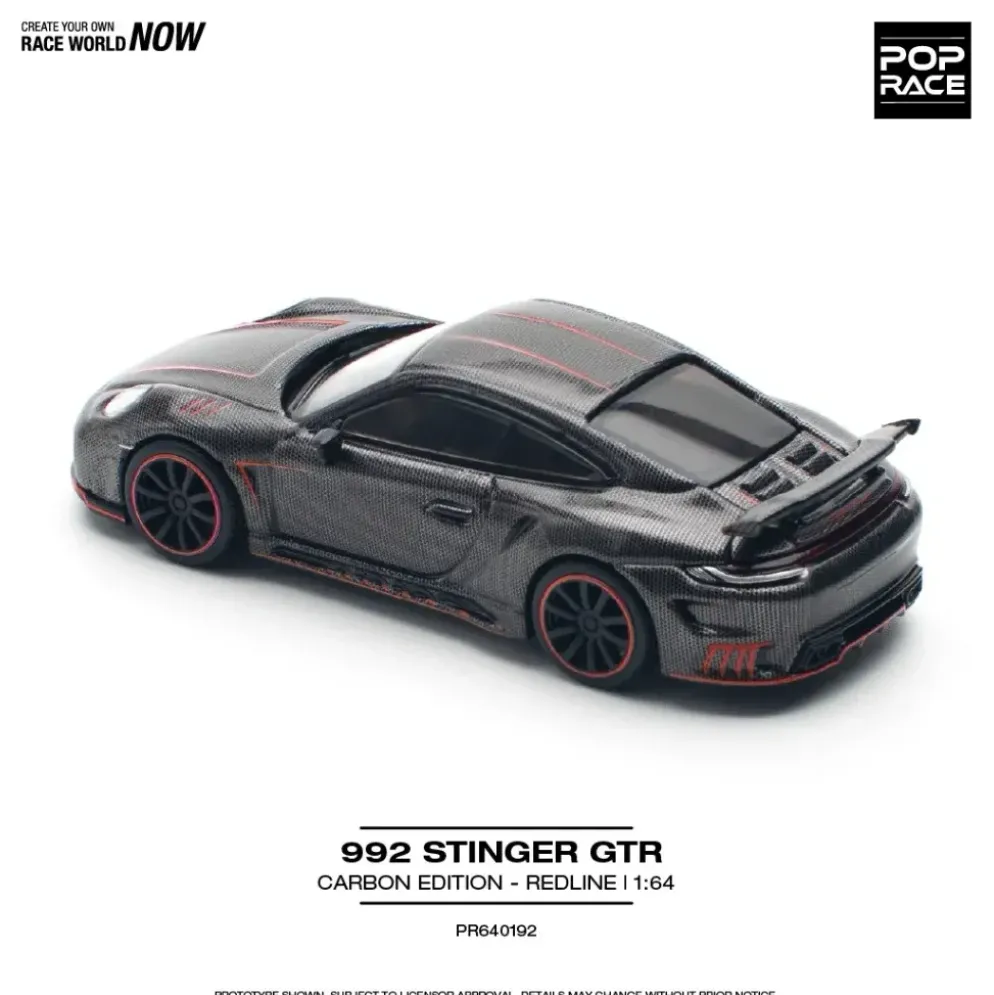 Porsche 911 (992) Stinger GTR - Carbon Edition (Red Line) - 192 - Pop Race - 1:64