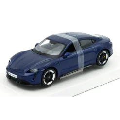 Porsche Taycan Turbo S - Blå - Bburago - 1:24