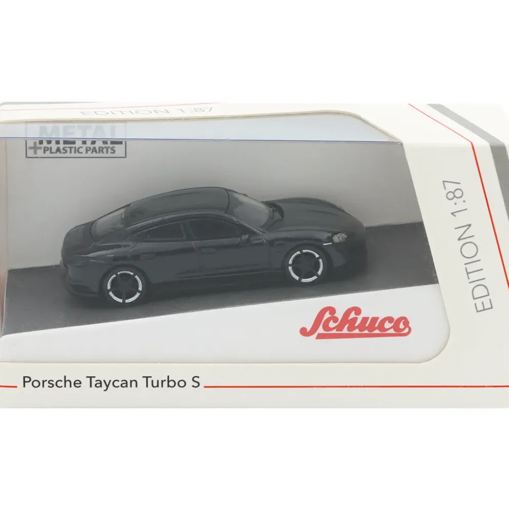 Porsche Taycan Turbo S - 2019 - Svart - Schuco - 1:87