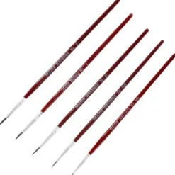 Pure Sable Brush Set - 5 Penslar - PPB2201/S1 - Model Craft