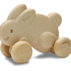 Push Along Bunny - Vit - 5729 - PlanToys
