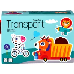 Pussel Transport (3-pack) - 6, 9 och 12 bitar - Barbo Toys